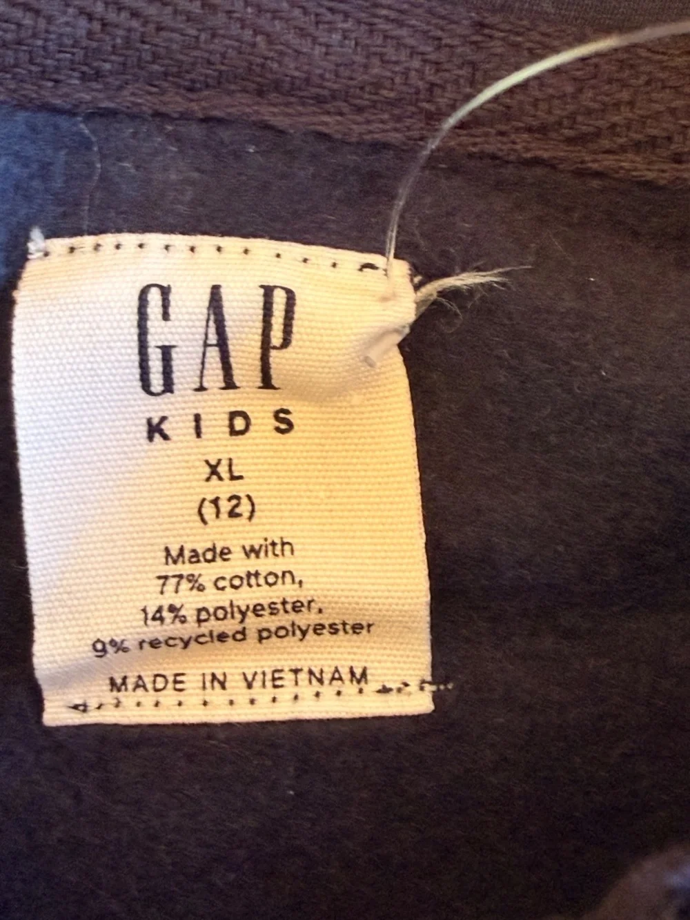 GAP Kids Girls Logo Zip Hoodie Navy Pink XL 12 Sweatshirt NWT